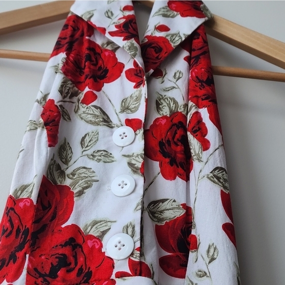 Vintage-Inspired Halter Floral Dress Sz XS - Picture 3 of 6